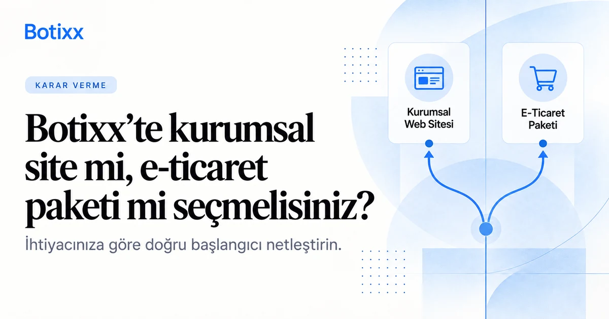 Kurumsal site mi, e-ticaret paketi mi?