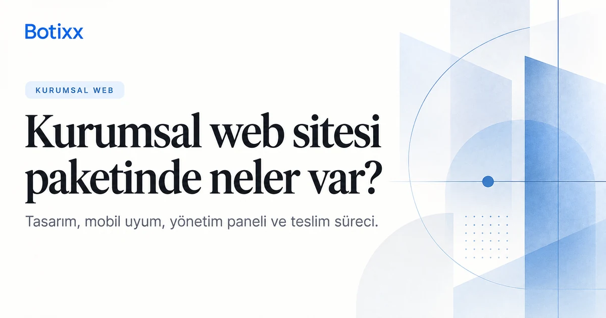 Kurumsal web sitesi paketinde neler var?