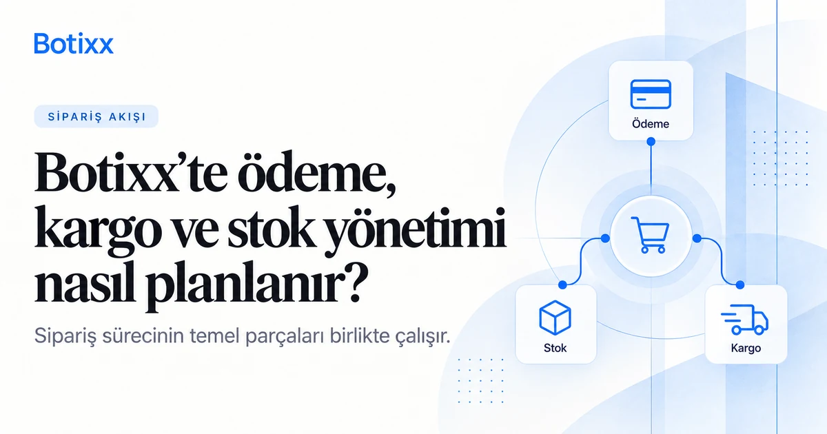 Ödeme, kargo ve stok yönetimi nasıl planlanır?