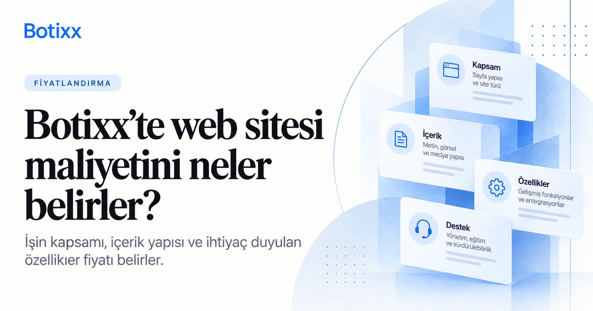 Web sitesi maliyetini neler belirler?